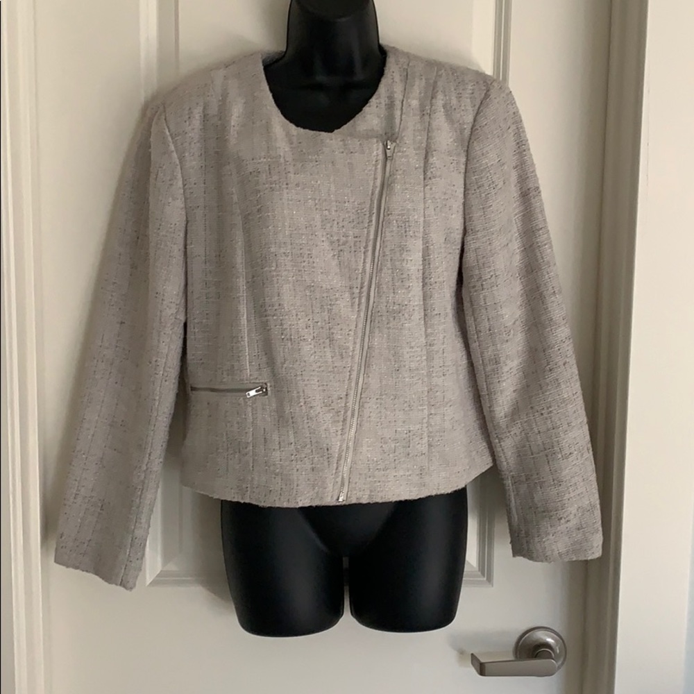 H&M Tweed Motorcycle Blazer Sz 12